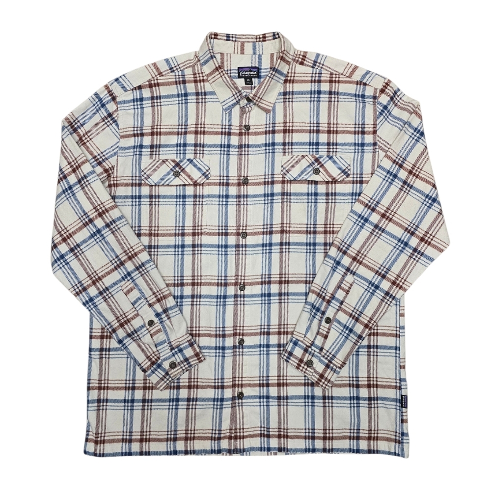 Patagonia Men's Long-Sleeved Organic Cotton Midweight Fjord Flannel Shirt Sz 2xl